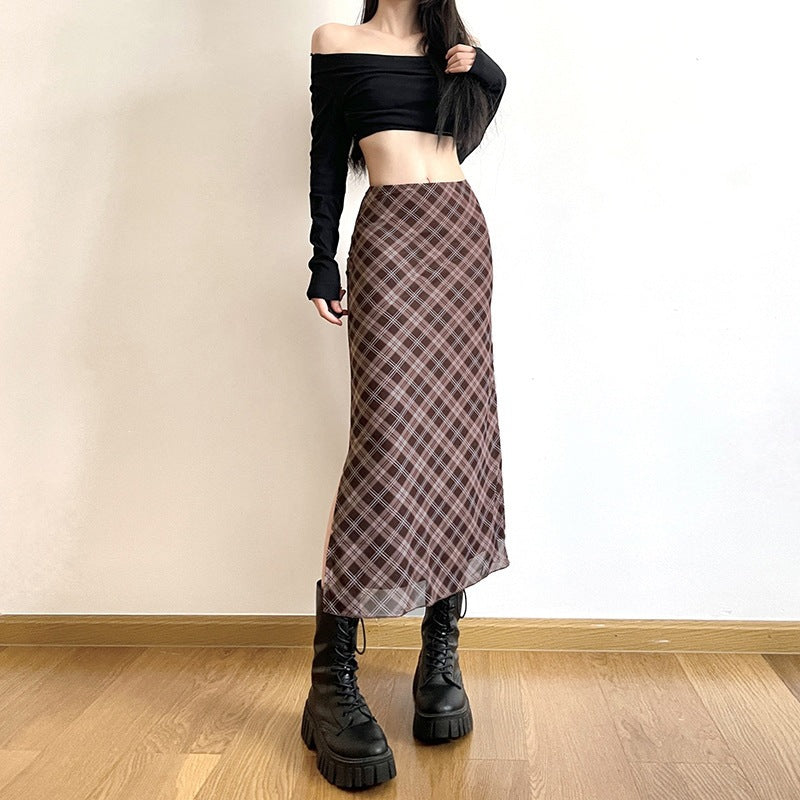 Plaid Midi Pencil Skirt, view 2
