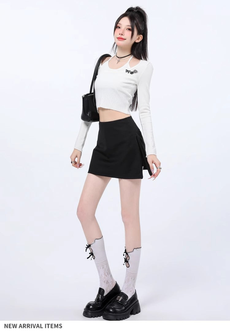 Asymmetric Wrap Mini Skirt, view 26