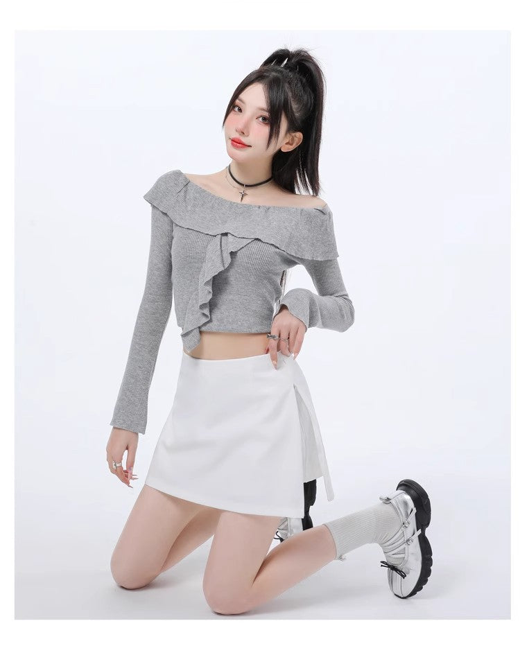 Asymmetric Wrap Mini Skirt, view 19