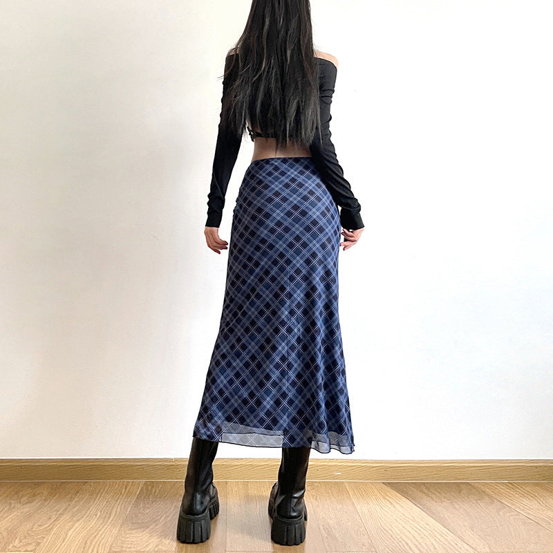 Plaid Midi Pencil Skirt, view 3