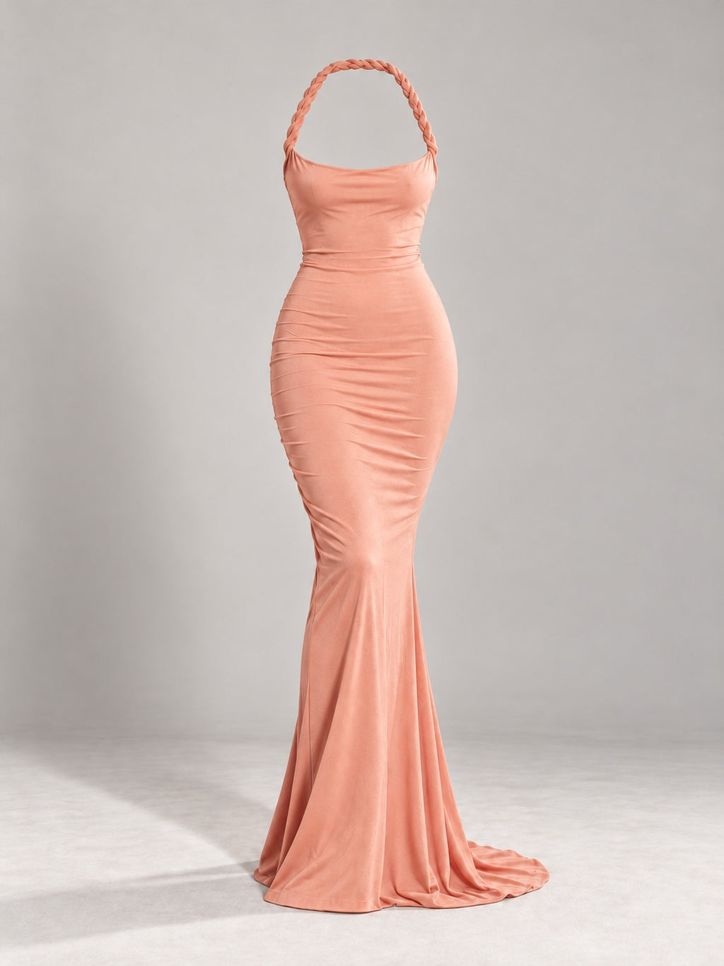 Stretch Mermaid Maxi Dress in Pink, product only